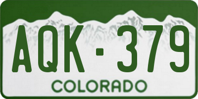 CO license plate AQK379