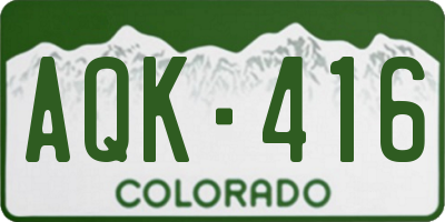 CO license plate AQK416