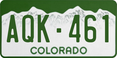 CO license plate AQK461