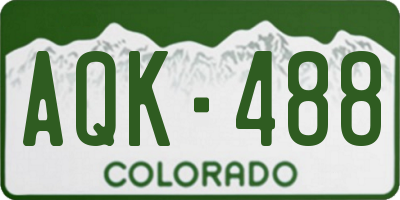 CO license plate AQK488