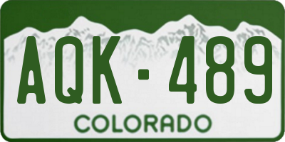 CO license plate AQK489