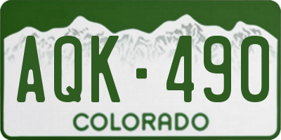 CO license plate AQK490