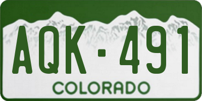 CO license plate AQK491