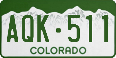 CO license plate AQK511