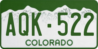 CO license plate AQK522