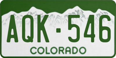 CO license plate AQK546