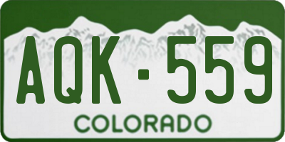 CO license plate AQK559