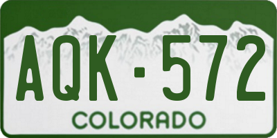 CO license plate AQK572