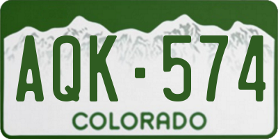 CO license plate AQK574