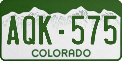 CO license plate AQK575