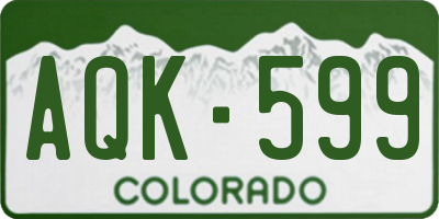 CO license plate AQK599
