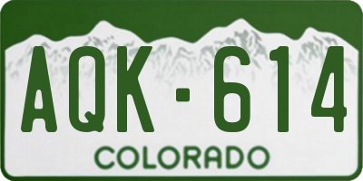 CO license plate AQK614