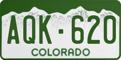 CO license plate AQK620
