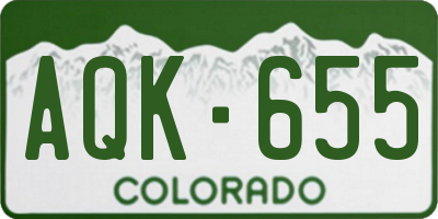 CO license plate AQK655