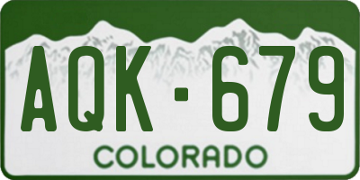 CO license plate AQK679