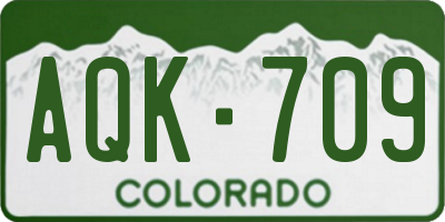 CO license plate AQK709