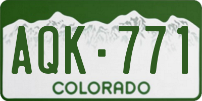 CO license plate AQK771