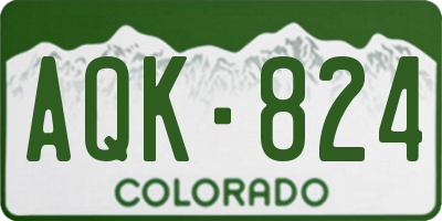CO license plate AQK824