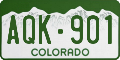 CO license plate AQK901