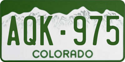 CO license plate AQK975