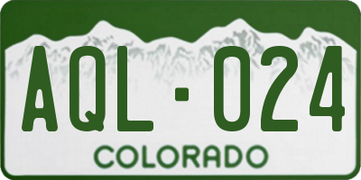 CO license plate AQL024
