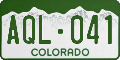 CO license plate AQL041
