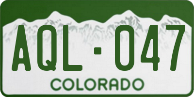 CO license plate AQL047