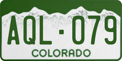 CO license plate AQL079