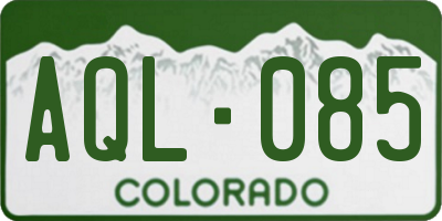 CO license plate AQL085