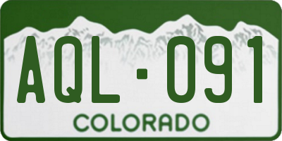 CO license plate AQL091