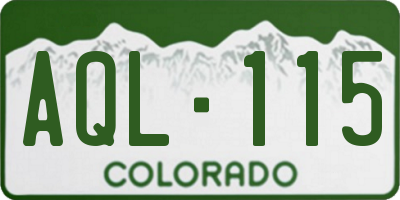 CO license plate AQL115