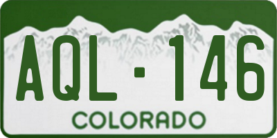 CO license plate AQL146