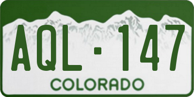 CO license plate AQL147