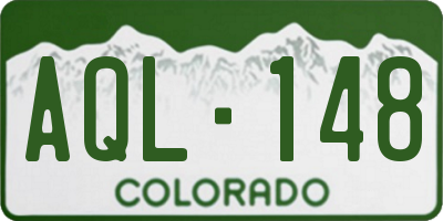 CO license plate AQL148