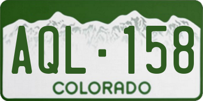CO license plate AQL158