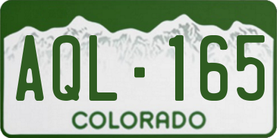 CO license plate AQL165