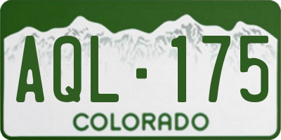 CO license plate AQL175