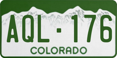 CO license plate AQL176