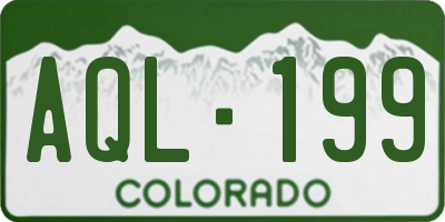 CO license plate AQL199