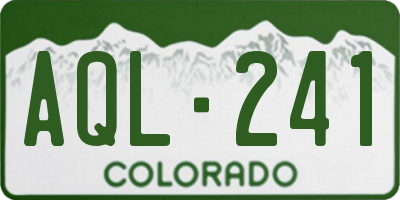 CO license plate AQL241