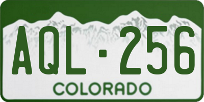 CO license plate AQL256