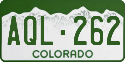 CO license plate AQL262