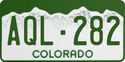 CO license plate AQL282