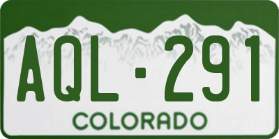 CO license plate AQL291