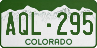 CO license plate AQL295