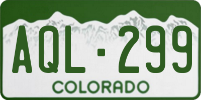 CO license plate AQL299