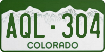 CO license plate AQL304