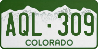 CO license plate AQL309