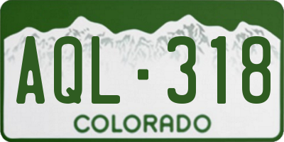 CO license plate AQL318