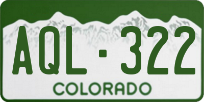 CO license plate AQL322